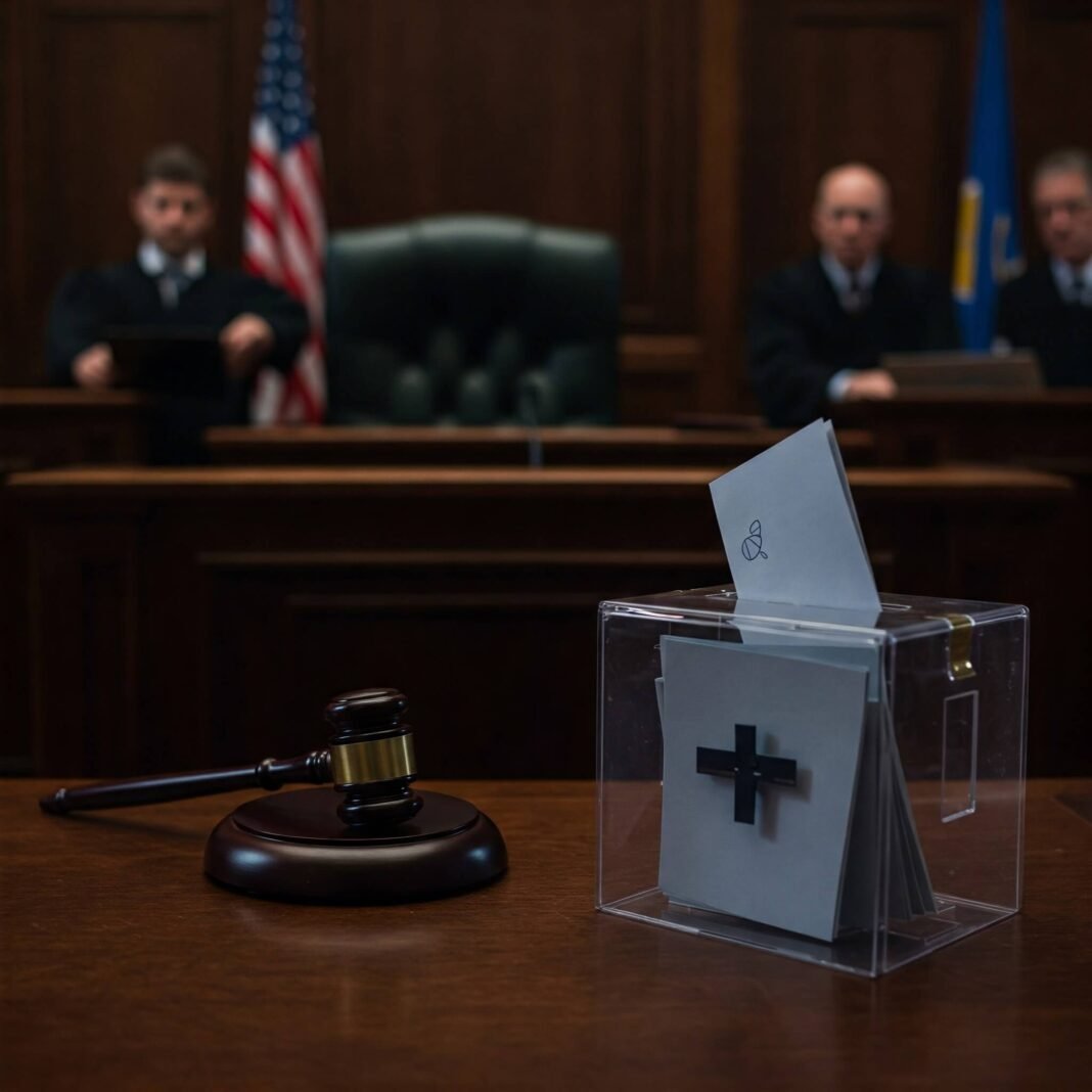 Election law courtroom