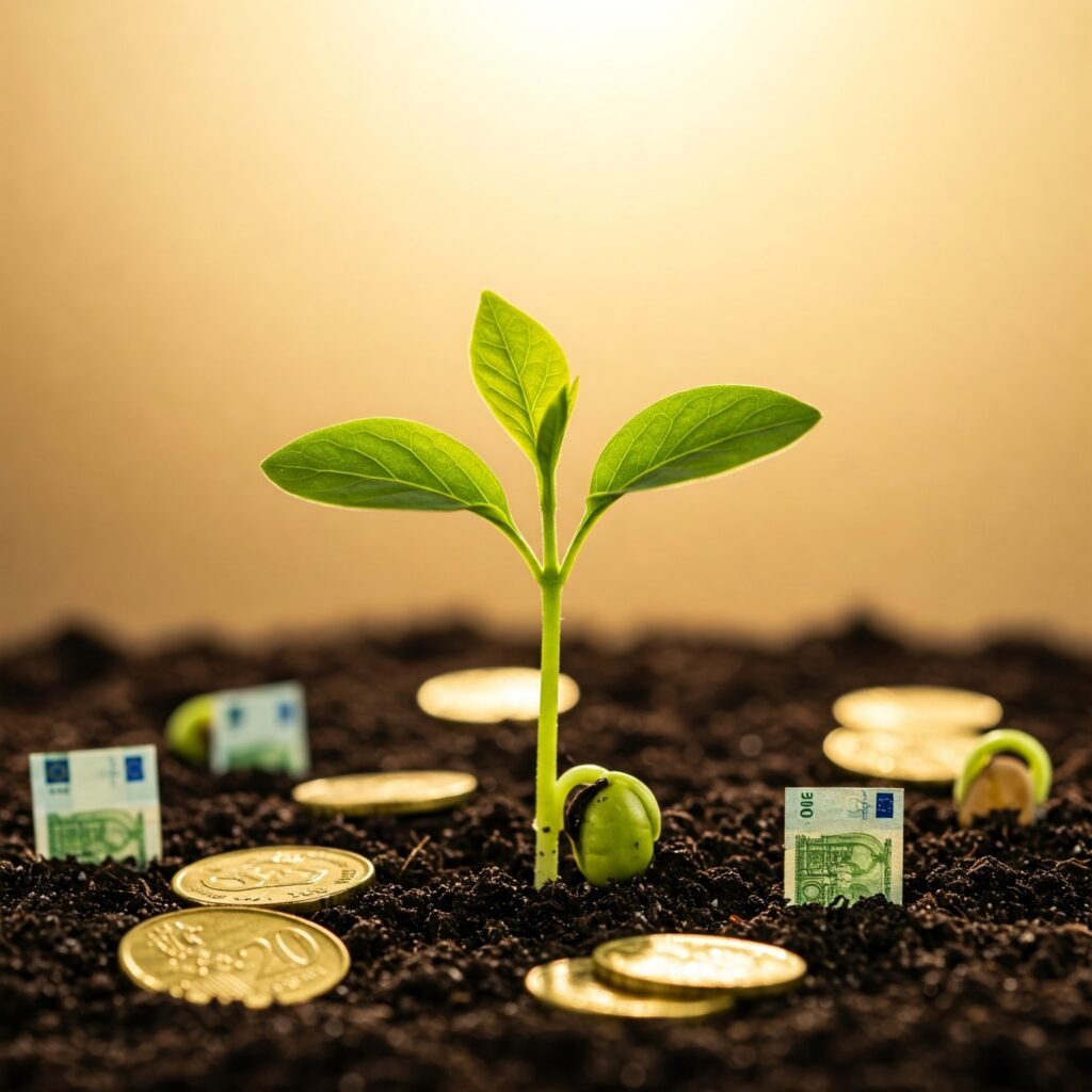 depicting growth from saving