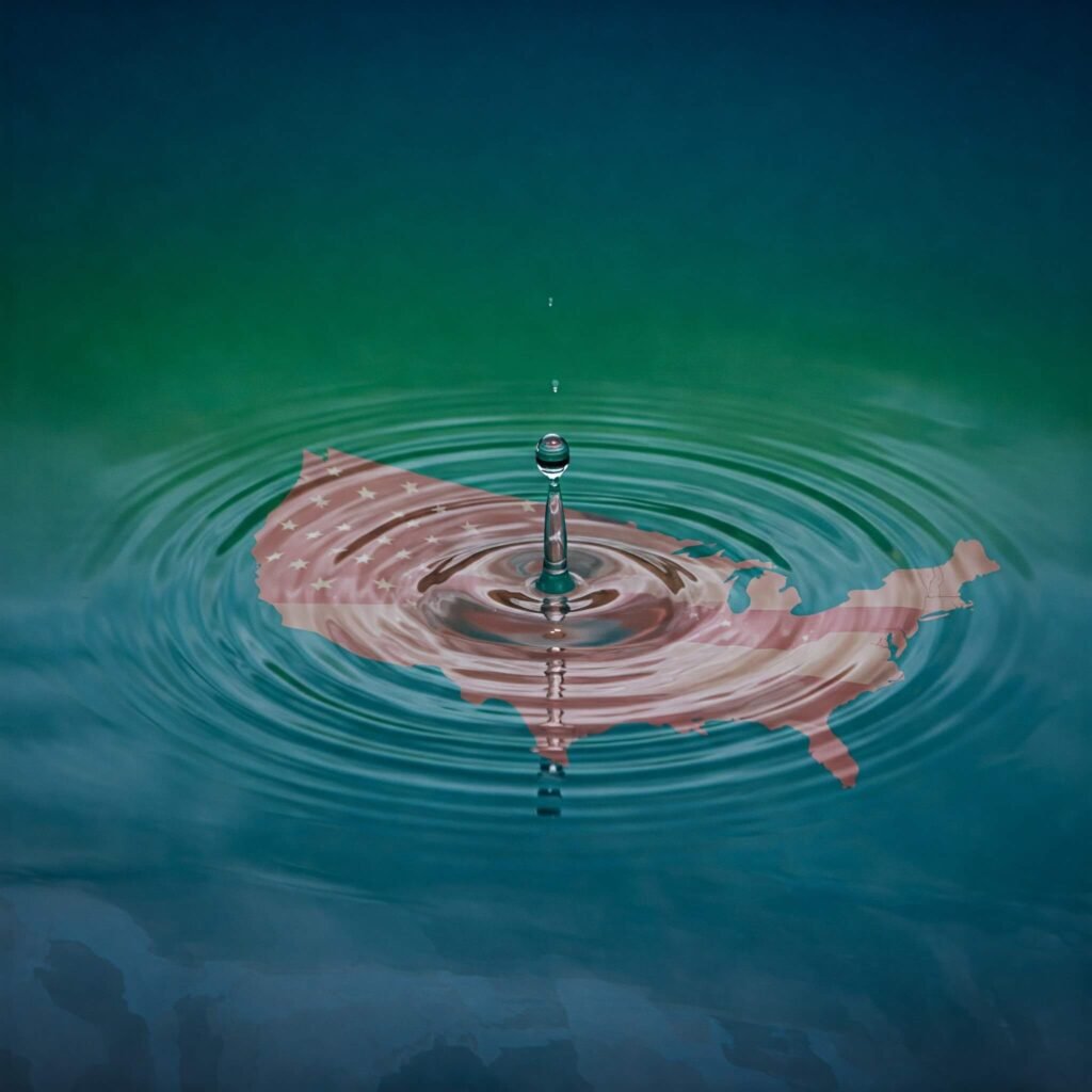 Ripple effect on water surface