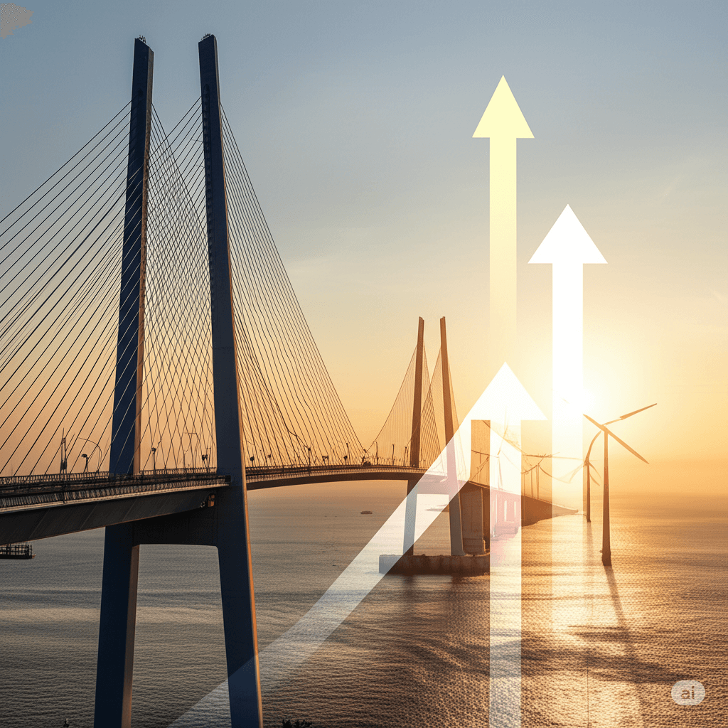 Modern infrastructure projects, upward growth trends