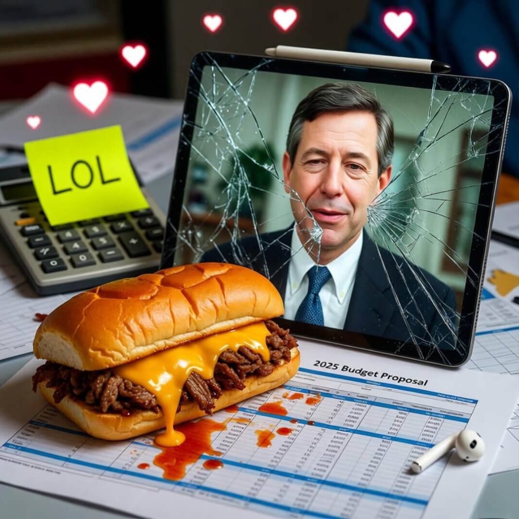 Cheesesteak grease soaks $4.7T budget line.